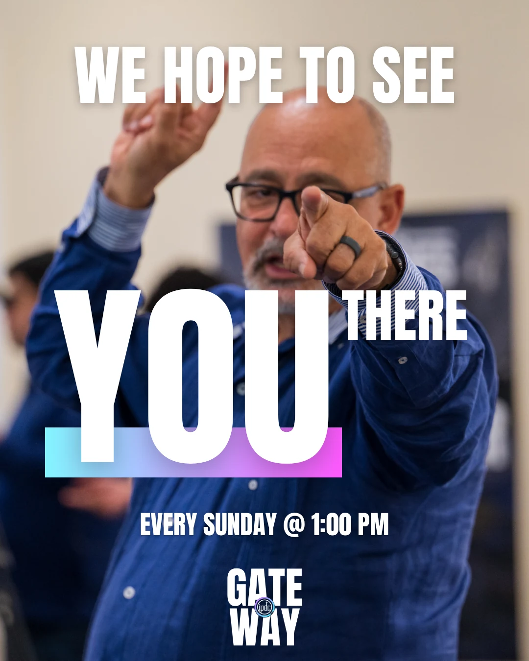 Invitación a Gateway: te esperamos cada domingo a la 1:00 PM