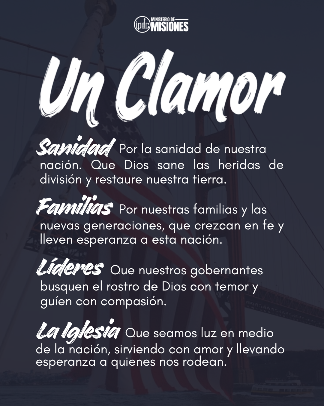 Un Clamor: oremos por Sanidad, Familias, Líderes y La Iglesia